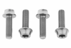 Lot De 4 Vis De Porte-Bidon Wolf Tooth Water Bottle Cage Bolts M5x15 Mm Argent