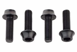 Lot De 4 Vis De Porte-Bidon Wolf Tooth Water Bottle Cage Bolts M5x15 Mm Noir