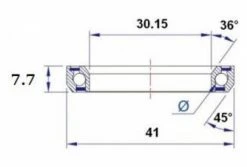 Roulement De Direction Black Bearing B11 30.15 X 41 X 7.7 Mm 36°/45 -Entretien Réparation Route Soldes unnamed file 3224