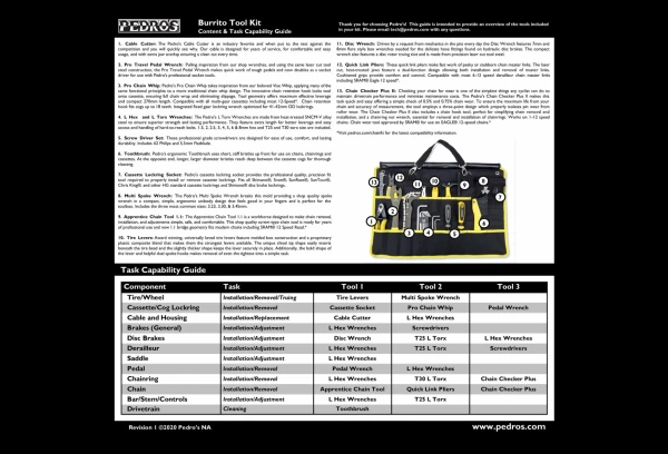 Trousse à Outils Pedro's Burrito Tool Kit (24 Outils) 6 Trousse à Outils Pedro's Burrito Tool Kit (24 Outils) – Image 4