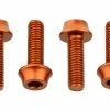 Lot De 4 Vis De Porte-Bidon Wolf Tooth Water Bottle Cage Bolts M5x15 Mm Orange -Entretien Réparation Route Soldes unnamed file 3933