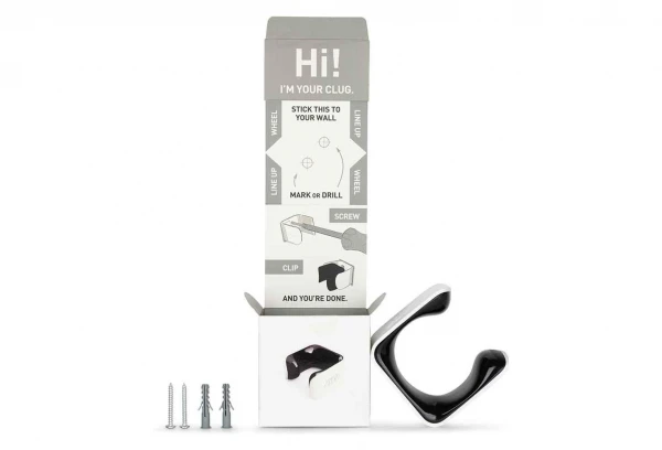 Support Vélo Mural Hornit Clug Plus (70-81mm / 2.75-3.2'') Blanc / Noir 4 Support Vélo Mural Hornit Clug Plus (70-81mm / 2.75-3.2'') Blanc / Noir – Image 2