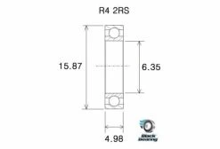 Roulement Black Bearing R4-2RS 6.35 X 15.88 X 4.98 Mm -Entretien Réparation Route Soldes unnamed file 4047