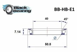 Roulement De Direction Black Bearing E1 40 X 50.8 X 7.14 45/90° -Entretien Réparation Route Soldes unnamed file 4096