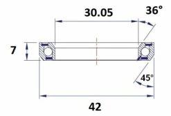 Roulement De Direction Black Bearing B15 30.05 X 42 X 7 Mm 36°/45 -Entretien Réparation Route Soldes unnamed file 4100