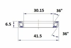 Roulement De Direction Black Bearing B12 30.15 X 41.5 X 6.5 Mm 36°/36 -Entretien Réparation Route Soldes unnamed file 4102