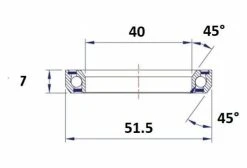 Roulement De Direction Black Bearing D12 40 X 51.5 X 7 Mm 45/45° 5 Roulement De Direction Black Bearing D12 40 X 51.5 X 7 Mm 45/45° -Entretien Réparation Route Soldes unnamed file 4104