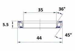 Roulement De Direction Black Bearing C12 35 X 44 X 5.5 Mm 36/45° -Entretien Réparation Route Soldes unnamed file 4106