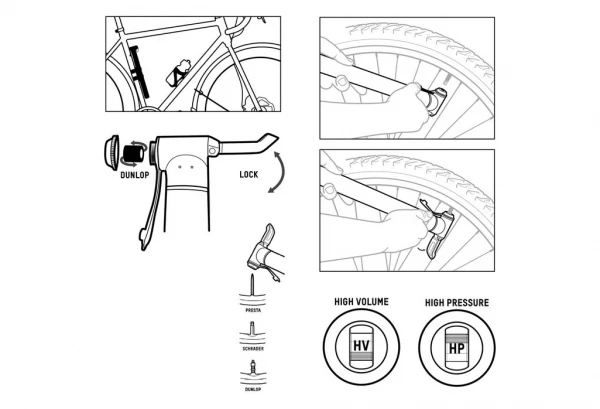Pompe à Main Blackburn Mammoth 2 Stage Any-Valve Noir 4 Pompe à Main Blackburn Mammoth 2 Stage Any-Valve Noir – Image 2
